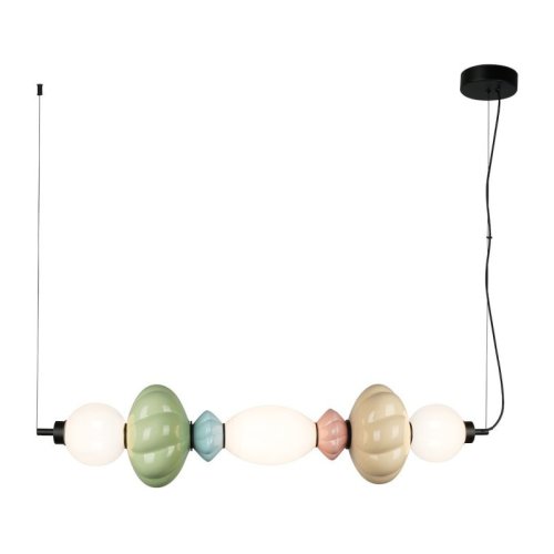 Lampa LED wisząca sufitowa ASCOLI, kolorowy żyrandol nad stół w eklektycznym stylu