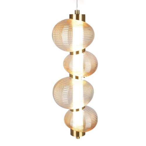 Lampa LED wisząca sufitowa BOLLA w kolorze złotym, 17W, styl glamour