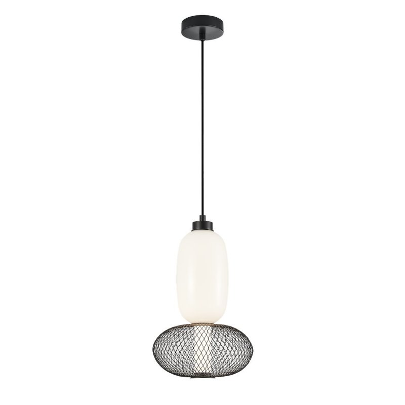 Lampa LED wisząca sufitowa ARAME, kolor czarno-biały, 15W, nad stół i wyspę