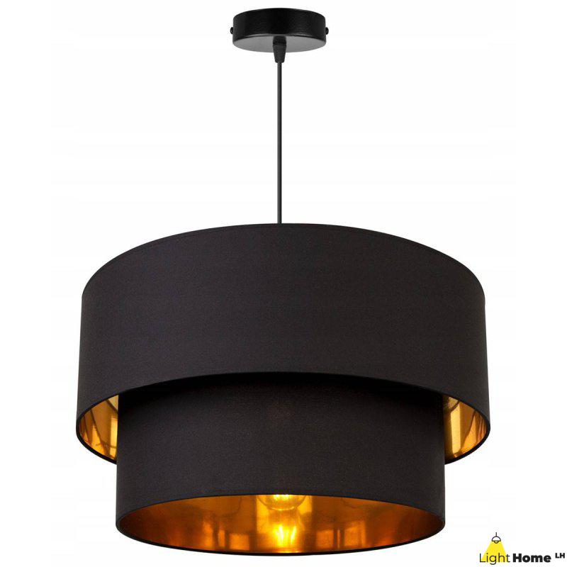 Nowoczesna Lampa Sufitowa z Abażurem ze Złotym Wnętrzem Nowoczesna Lampa Sufitowa z Abażurem ze Złotym Wnętrzem
