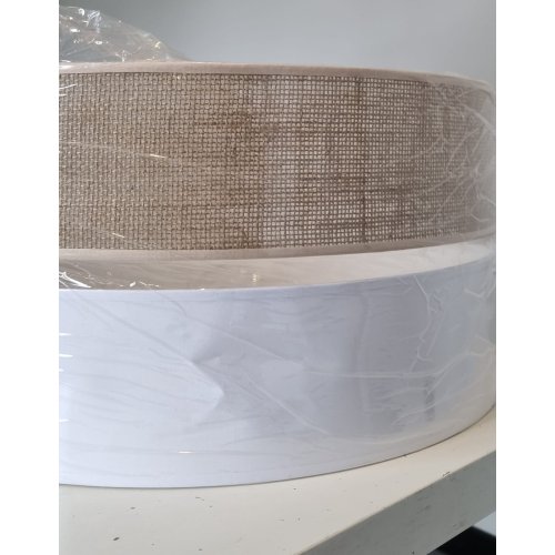 OUTLET -50% Lampa sufitowa JUTA, podwójny abażur, biało - beżowa, regulowana, E27