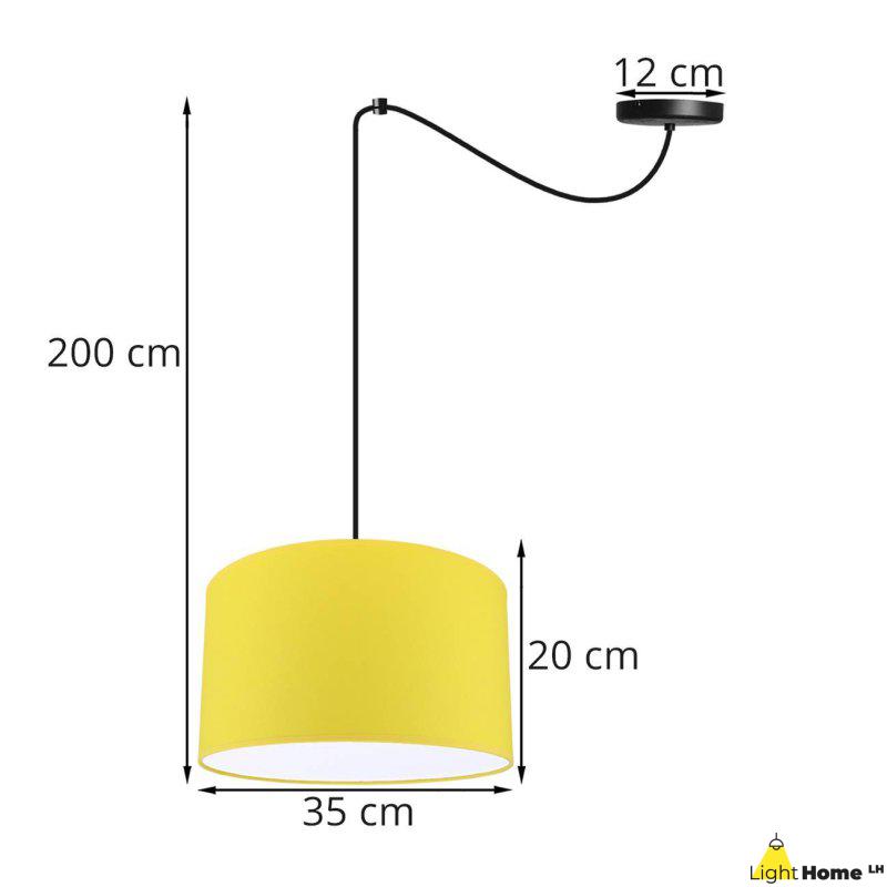OUTLET -40% Lampa Wisząca Pojedyncza Czarna Pająk Abażur