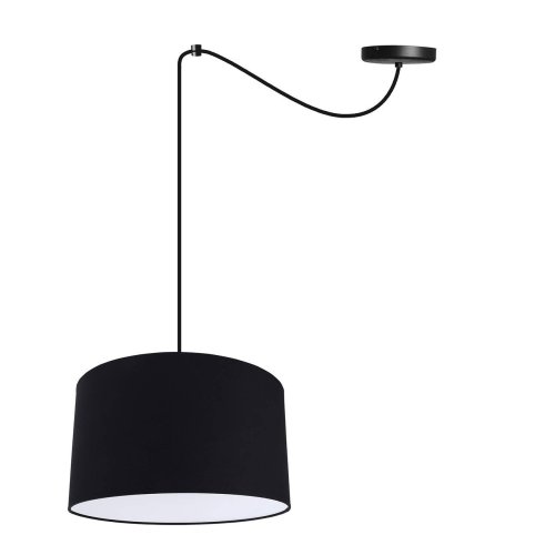 OUTLET -40% Lampa Wisząca Pojedyncza Czarna Pająk Abażur