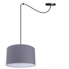 Lampa typu zwis z 1 źródłem światła i szarym abażurem Lampa typu zwis z 1 źródłem światła i szarym abażurem