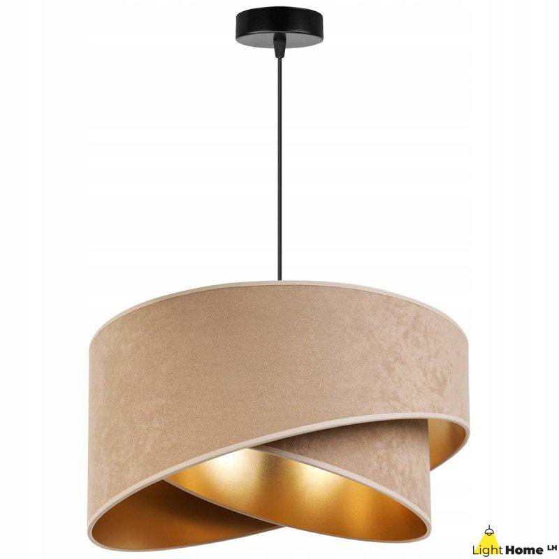 Złoto Beżowa Lampa Wisząca Do Wnętrza Glamour Złoto Beżowa Lampa Wisząca Do Wnętrza Glamour