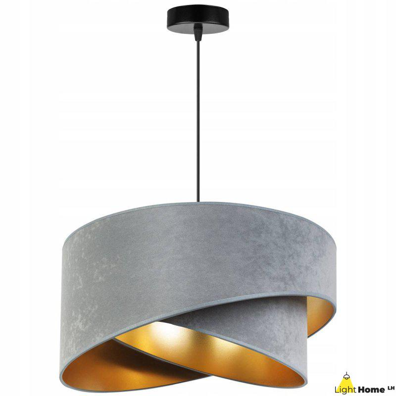 Nowoczesna Lampa z Welurowym Abażurem Nowoczesna Lampa z Welurowym Abażurem