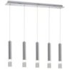 Lampa wisząca sufitowa żyrandol LED ICE, kolor chrom, glamour, 5 źródeł