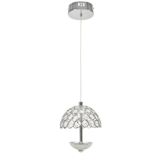Lampa wisząca sufitowa żyrandol LED VENUS, srebrny chrom, glamour