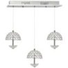 Lampa wisząca sufitowa żyrandol LED VENUS, kolor chrom, glamour, potrójna