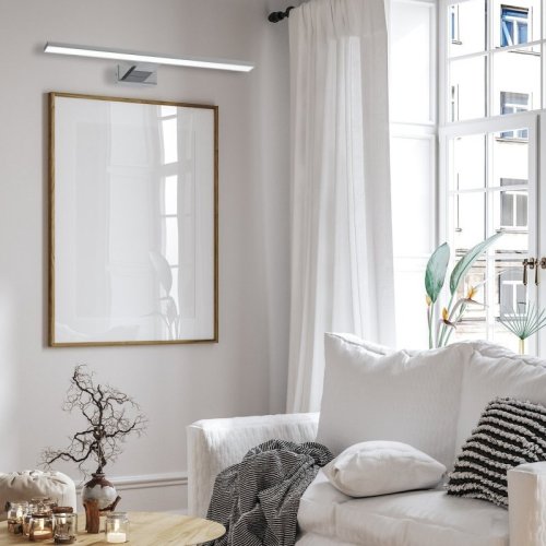 Lampa kinkiet nad lustro LED SHINE, srebrny chrom, do łazienki, salonu i sypialni