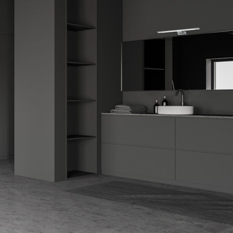 Lampa kinkiet nad lustro LED SHINE, kolor chrom, do łazienki, salonu i sypialni
