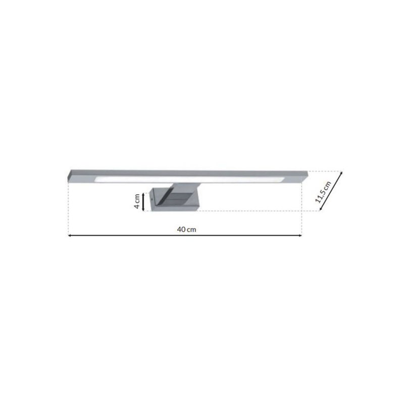 Lampa kinkiet nad lustro LED SHINE, kolor chrom, do łazienki, salonu i sypialni