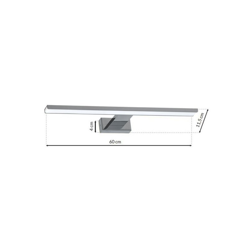 Kinkiet lampa ścienna LED SHINE, srebrny chrom, do salonu i sypialni
