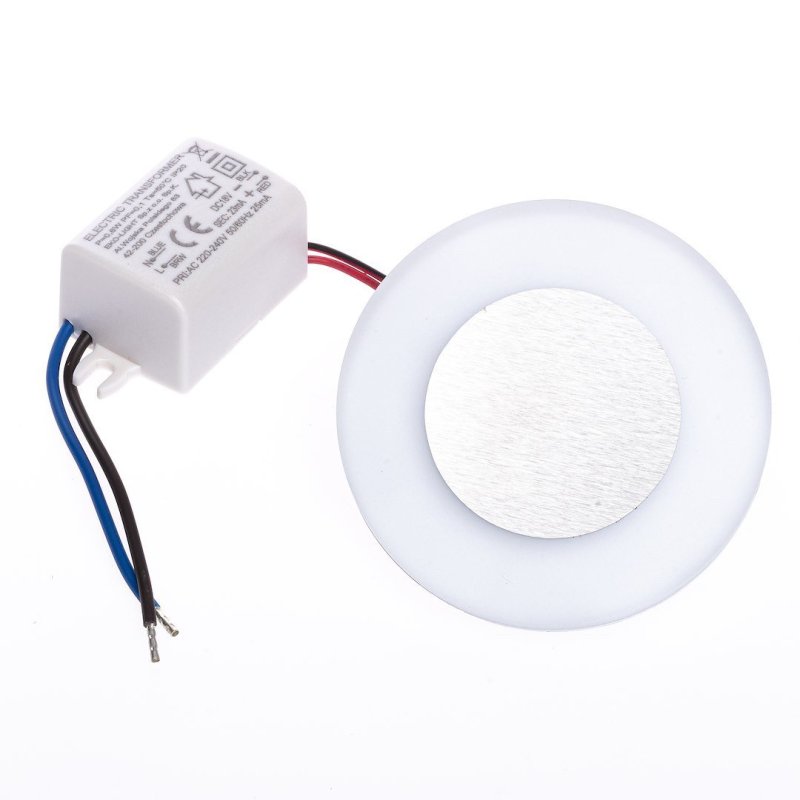Lampa schodowa LED OTI, kolor biały, do korytarza, barwa zimna, moc 0,6W