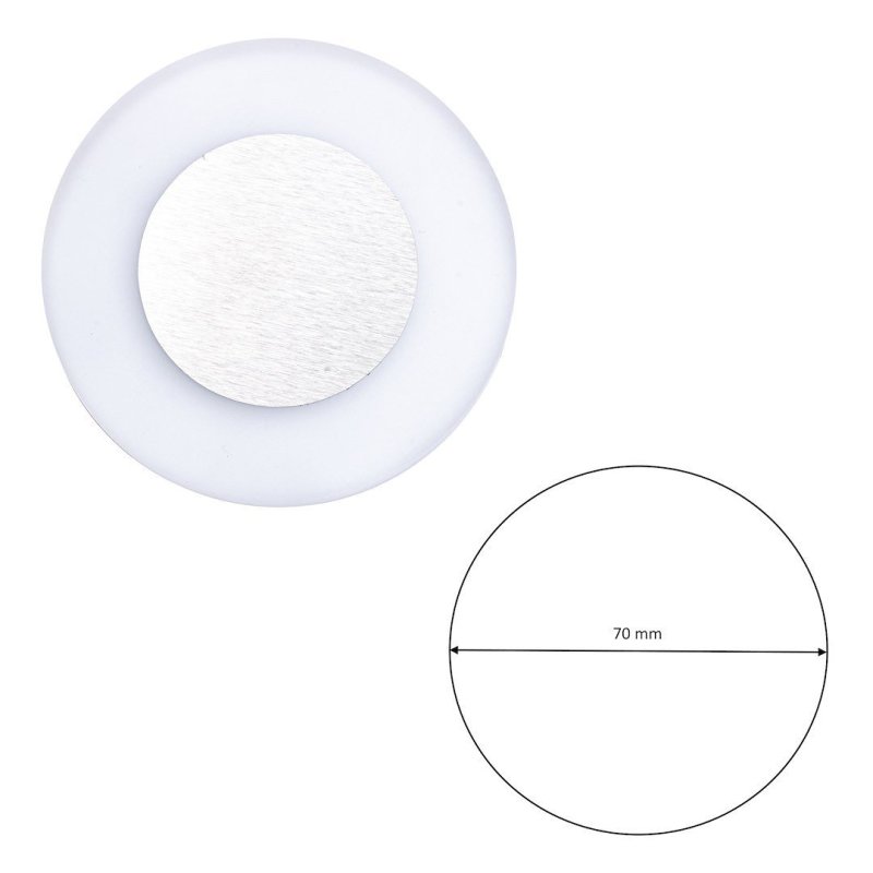 Lampa schodowa LED OTI, kolor biały, do korytarza, barwa zimna, moc 0,6W