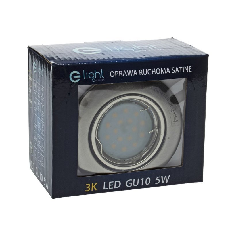 Oczko sufitowe LED, okrągłe, GU10, 1x5W, satyna