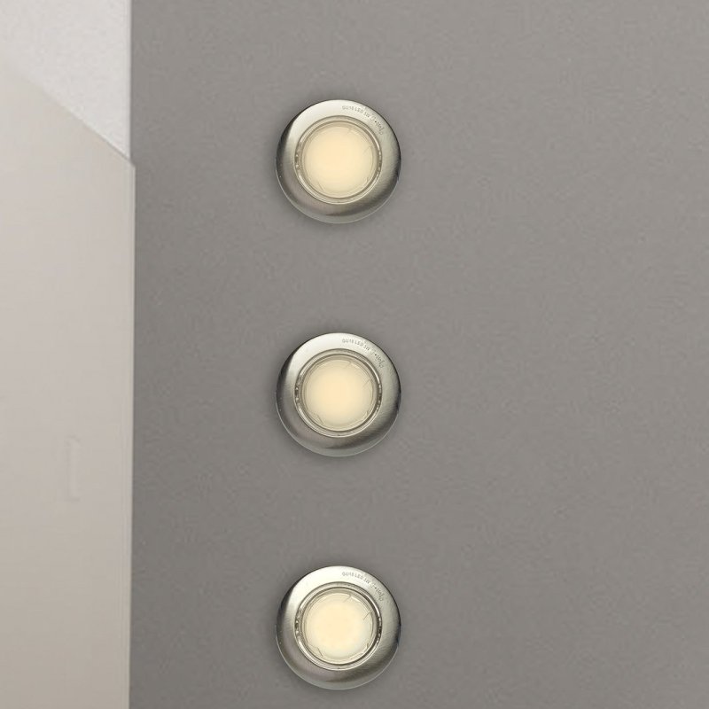 Oczko sufitowe LED, okrągłe, GU10, 1x5W, satyna