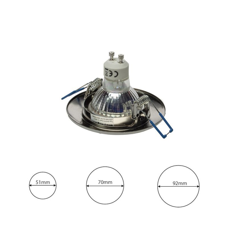 Oczko sufitowe LED, okrągłe, GU10, 1x5W, satyna