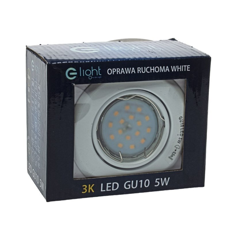 Oczko sufitowe LED, okrągłe, GU10, 1x5W, białe