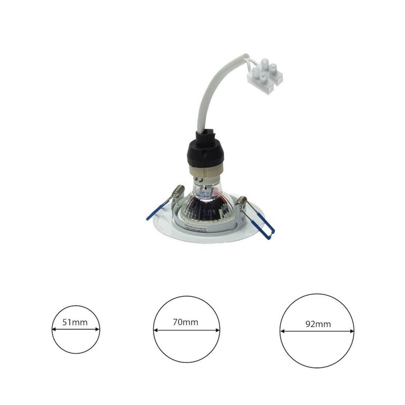 Oczko sufitowe LED, okrągłe, GU10, 1x5W, białe