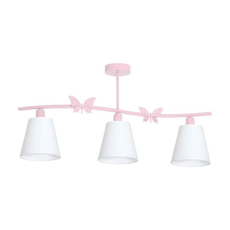Lampa dziecięca sufitowa żyrandol ALICE, różowa, do sypialni, potrójna