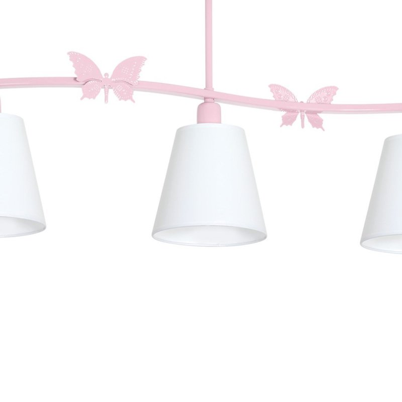 Lampa dziecięca sufitowa żyrandol ALICE, różowa, do sypialni, potrójna