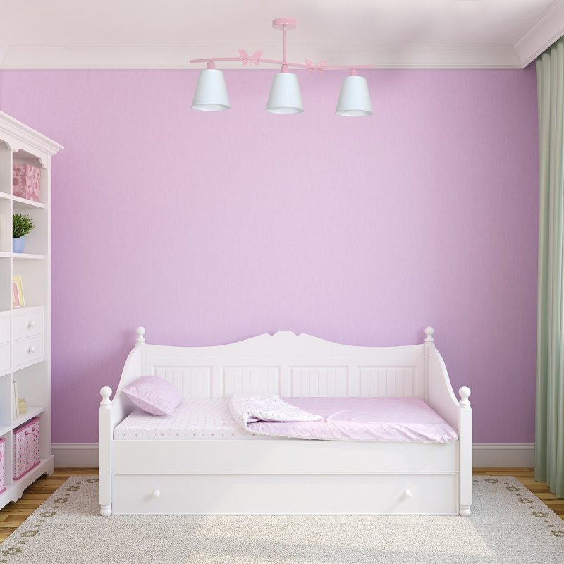 Lampa dziecięca sufitowa żyrandol ALICE, różowa, do sypialni, potrójna