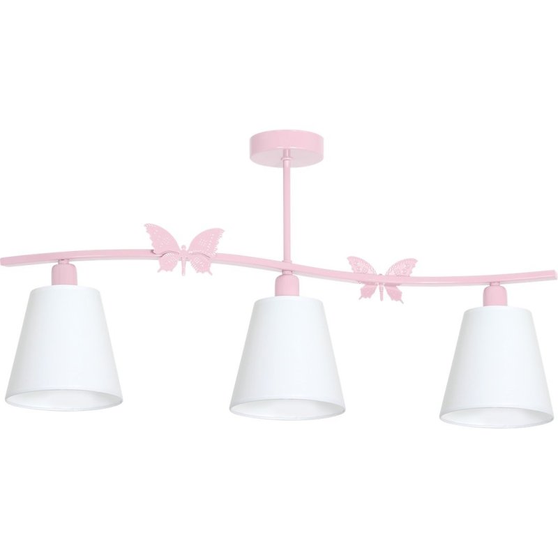 Lampa dziecięca sufitowa żyrandol ALICE, różowa, do sypialni, potrójna