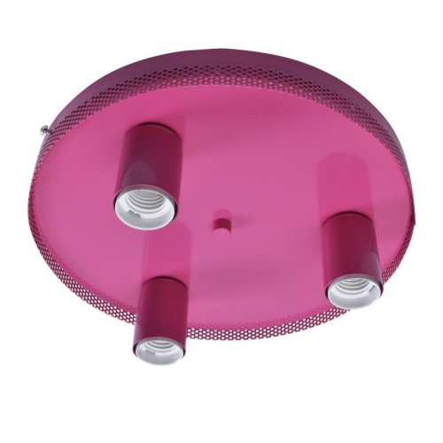 Lampa sufitowa plafon STAR, w kolorze różowym, dziecięca, do sypialni, potrójna