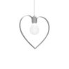 Lampa wisząca sufitowa serce AMORE, w kolorze szarym, loft, do sypialni, pokoju