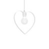 Lampa wisząca sufitowa serce żyrandol AMORE, biały, do sypialni i pokoju