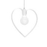 Lampa wisząca sufitowa serce żyrandol AMORE, biały, do sypialni i pokoju
