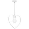 Lampa wisząca sufitowa serce żyrandol AMORE, biały, do sypialni i pokoju