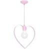 Lampa wisząca sufitowa serce AMORE, różowa, loft, do sypialni, pojedyncza