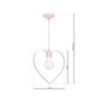 Lampa wisząca sufitowa serce AMORE, różowa, loft, do sypialni, pojedyncza