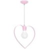 Lampa wisząca sufitowa serce AMORE, różowa, loft, do sypialni, pojedyncza