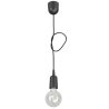 Czarna lampa oplot do pomieszczenia loft Czarna lampa oplot do pomieszczenia loft
