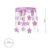 Lampa sufitowa plafon STAR, w kolorze różowym, dziecięca, do sypialni, potrójna