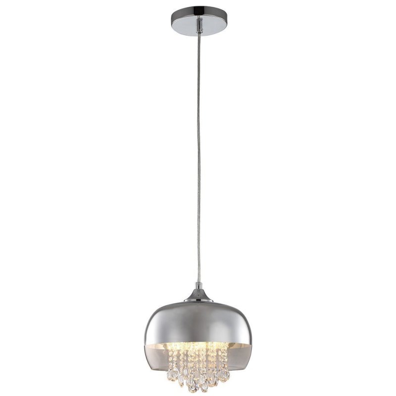 Lampa wisząca sufitowa żyrandol LUNA, kolor chrom, glamour, pojedyncza