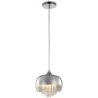 Lampa wisząca sufitowa żyrandol LUNA, kolor chrom, glamour, pojedyncza