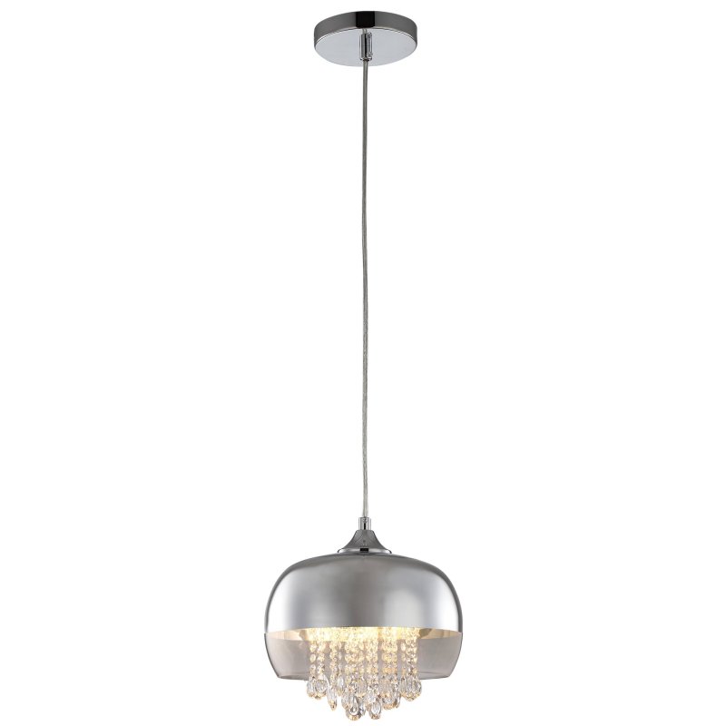 Lampa wisząca sufitowa żyrandol LUNA, kolor chrom, glamour, pojedyncza