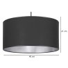Czarny abażur lampy wiszącej o szerokości 40 cm Czarny abażur lampy wiszącej o szerokości 40 cm
