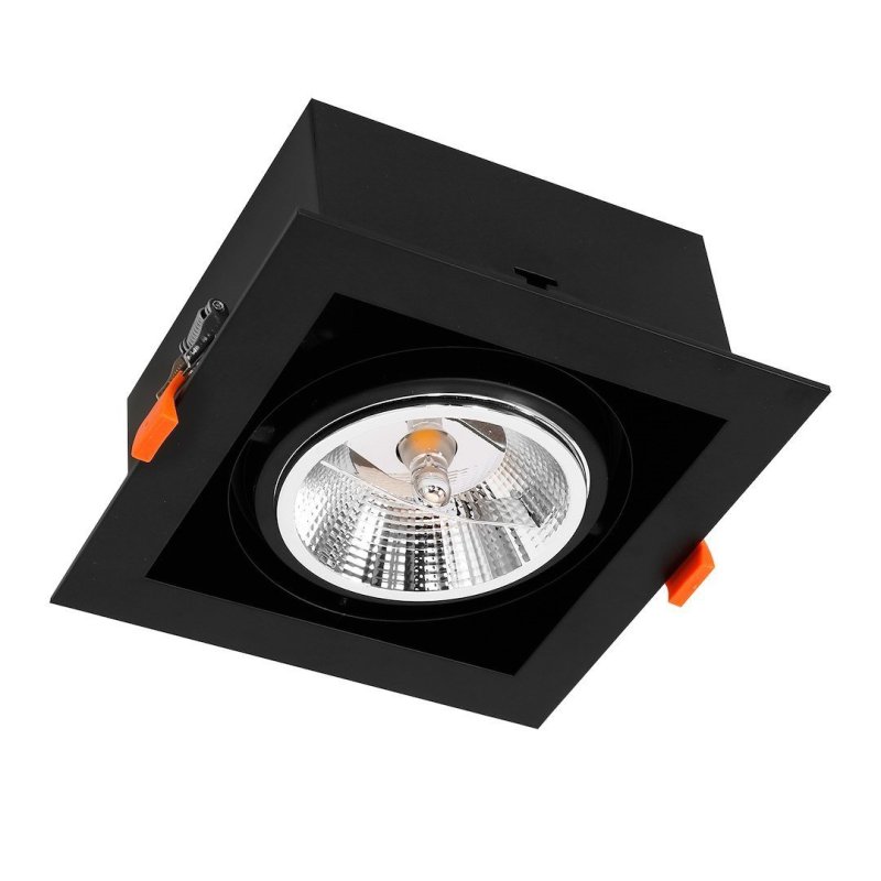 Lampa oprawa podtynkowa wpuszczana LED PLAZA, czarny, 1xGU10