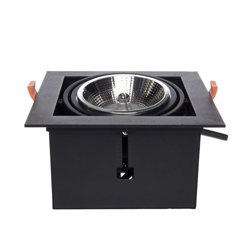Lampa oprawa podtynkowa wpuszczana LED PLAZA, czarny, 1xGU10