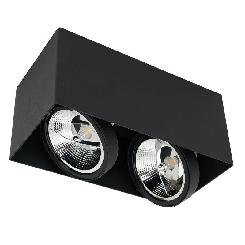 Lampa oprawa podtynkowa sufitowa LED PLAZA, czarny, 2xGU10