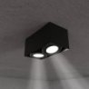 Lampa oprawa podtynkowa sufitowa LED PLAZA, czarny, 2xGU10