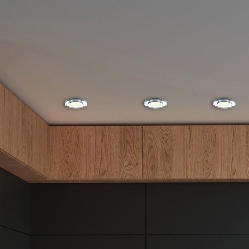 Oczko sufitowe LED, kolor chrom, stopień ochrony IP20