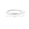 Plafon lampa LED z pilotem VELA, ściemnialna, biała, styl nowoczesny, 24W, 40cm