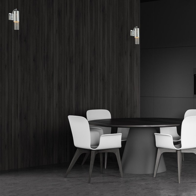 Kinkiet lampa ścienna MOONLIGHT, kolor chrom, do salonu i sypialni, E14