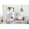 Aranżacja Salonu Z Czarną Wiszącą Lampą Loft Aranżacja Salonu Z Czarną Wiszącą Lampą Loft